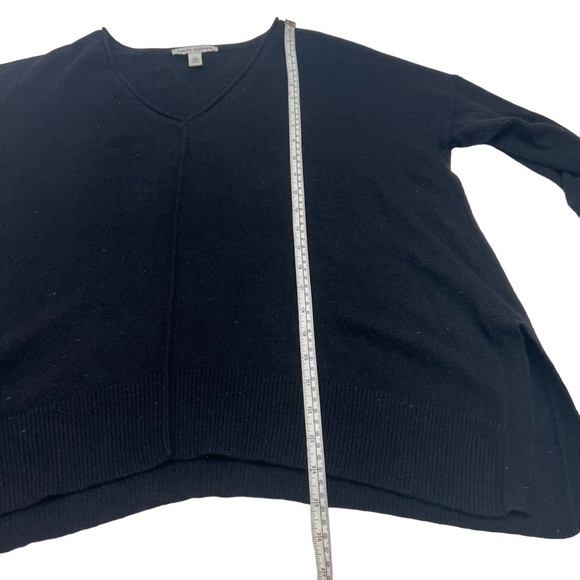 Autumn Cashmere Black V-Neck Pullover Oversized Cashmere Sweater Size S - Picture 10 of 11